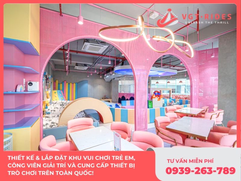 Mô hình khu vui chơi kết hợp cafe dành cho gia đình 