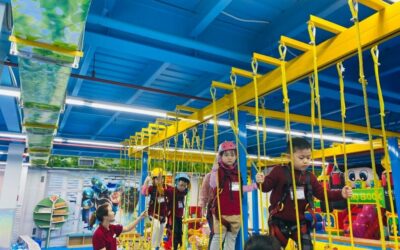 khu trò chơi vận động ở nhà sách tiến thọ
